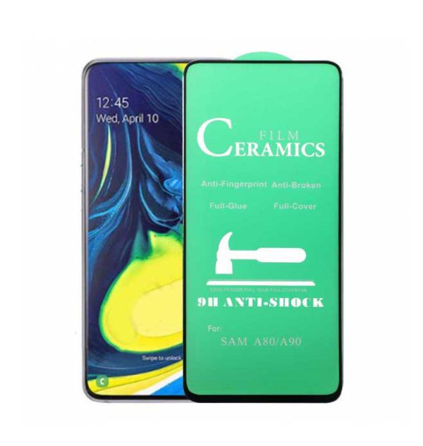 Transparent ceramic screen protector glass samsung A80